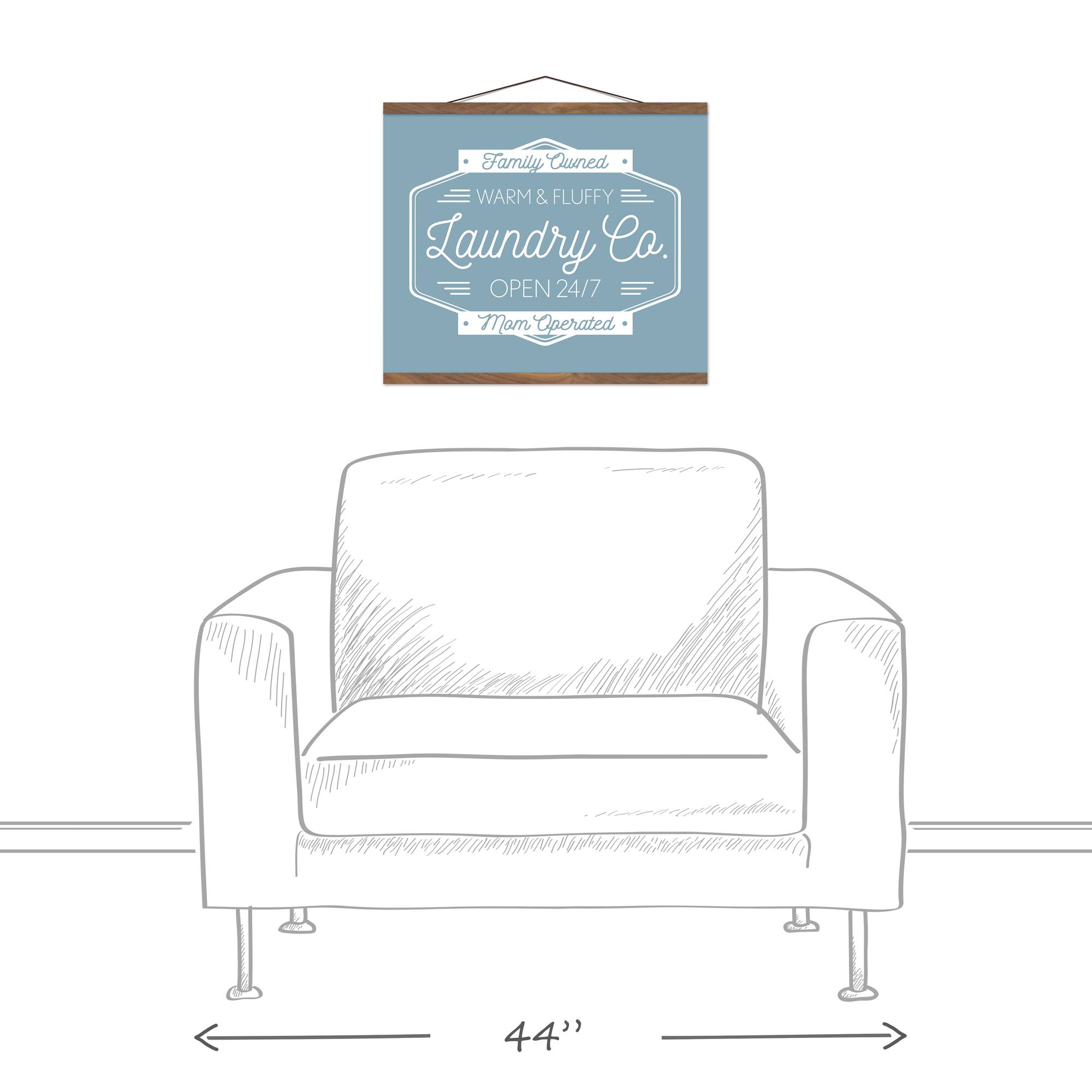 Laundry Co. 20" x 16" Teak Hanging Canvas